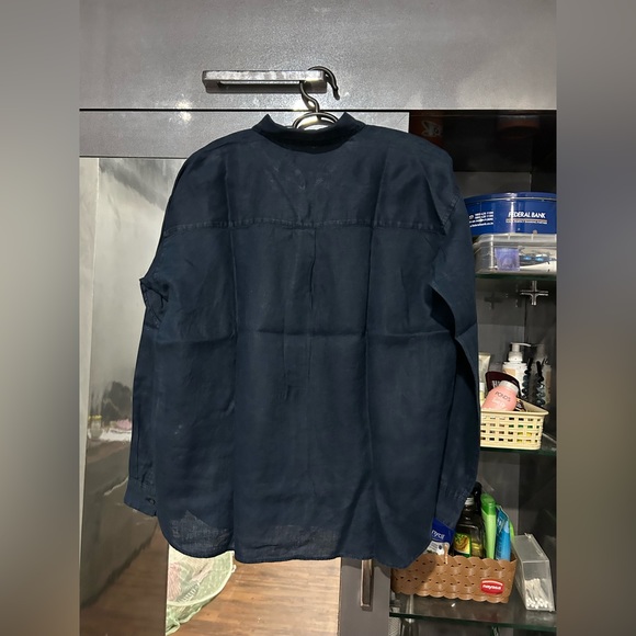 Uniqlo skipper linen blouse. Size M. Used gently - Picture 5 of 7